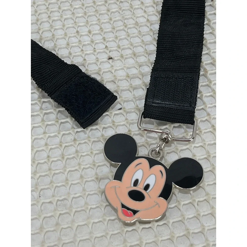 Mickey Mouse Black‎ Lanyard Necklace Charm Metal Pendant Disney